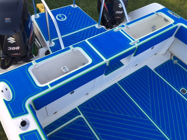 Hzkaicun - Blue and Green EVA foam boat flooring