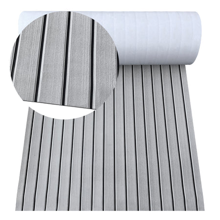 3M Self Adhesive EVA Foam Sheets - Light Gray and Black U Groove Boat Flooring HzKaiCun