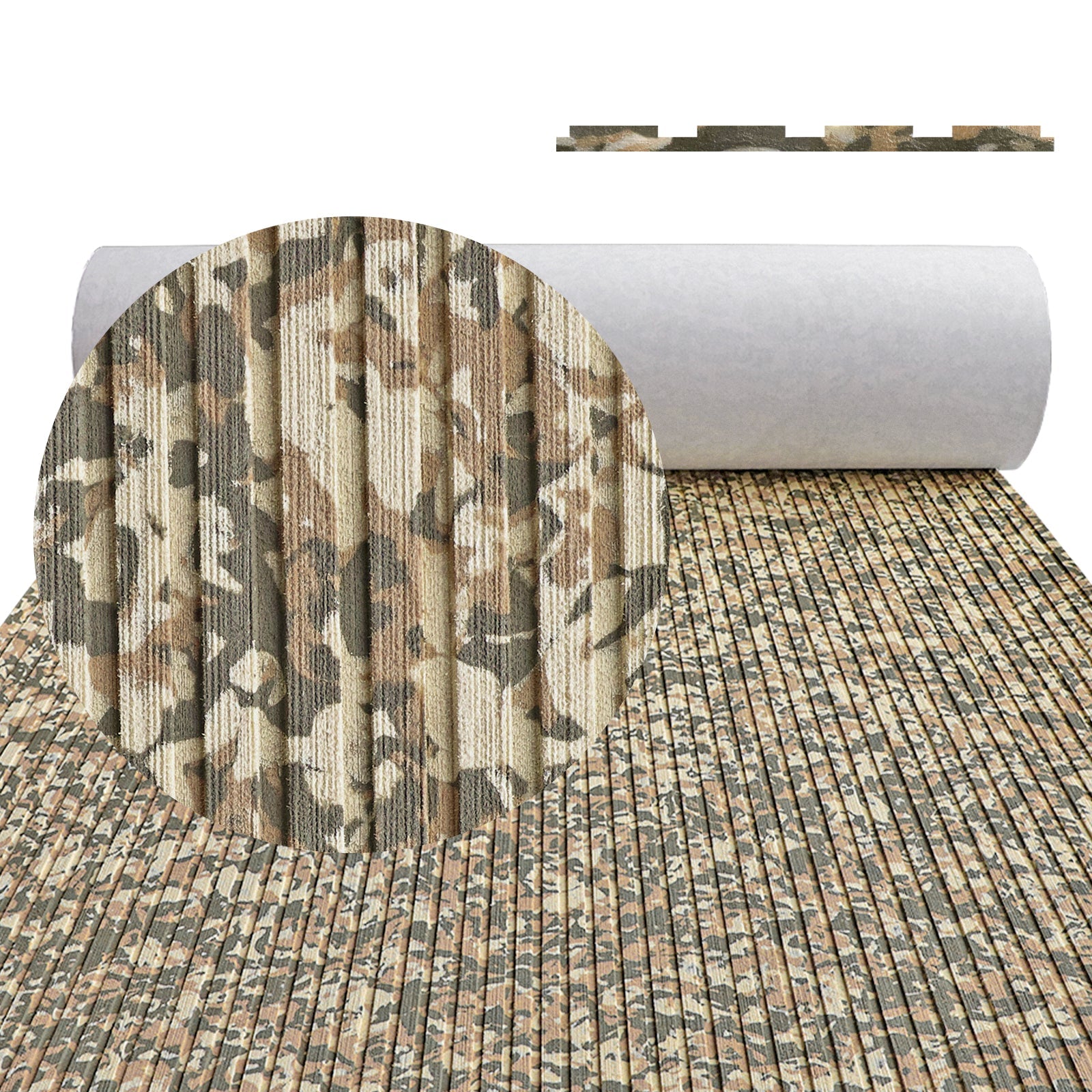 3M Self Adhesive EVA Foam Sheets - Desert Camo Deep Striped Groove Boat Flooring HzKaiCun