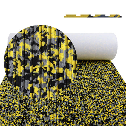 3M Self Adhesive EVA Foam Sheets - Yellow Camo Deep Striped Groove Boat Flooring HzKaiCun