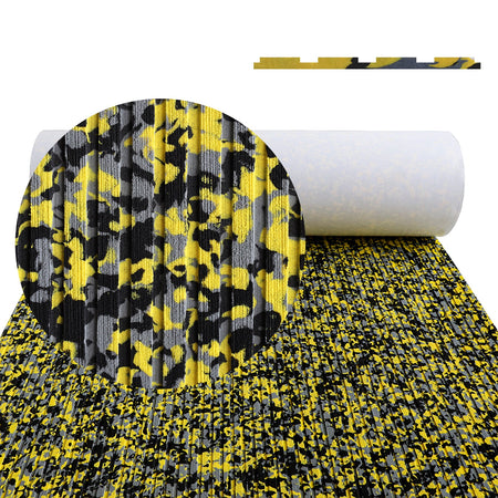 3M Self Adhesive EVA Foam Sheets - Yellow Camo Deep Striped Groove Boat Flooring HzKaiCun