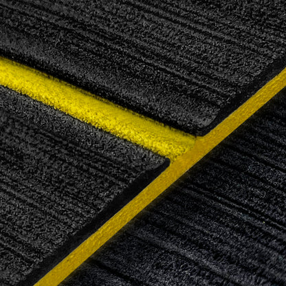 3M Self Adhesive EVA Foam Sheets - Black and Yellow U Groove Boat Flooring HzKaiCun