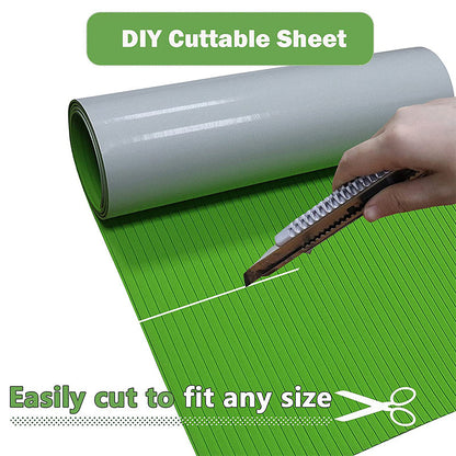 3M Self Adhesive EVA Foam Sheets - Green Deep Striped Groove Boat Flooring HzKaiCun