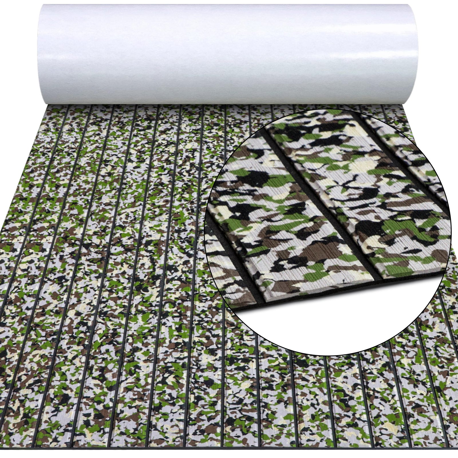 3M Self Adhesive EVA Foam Sheets - Forest Camo and Black U Groove Boat Flooring HzKaiCun