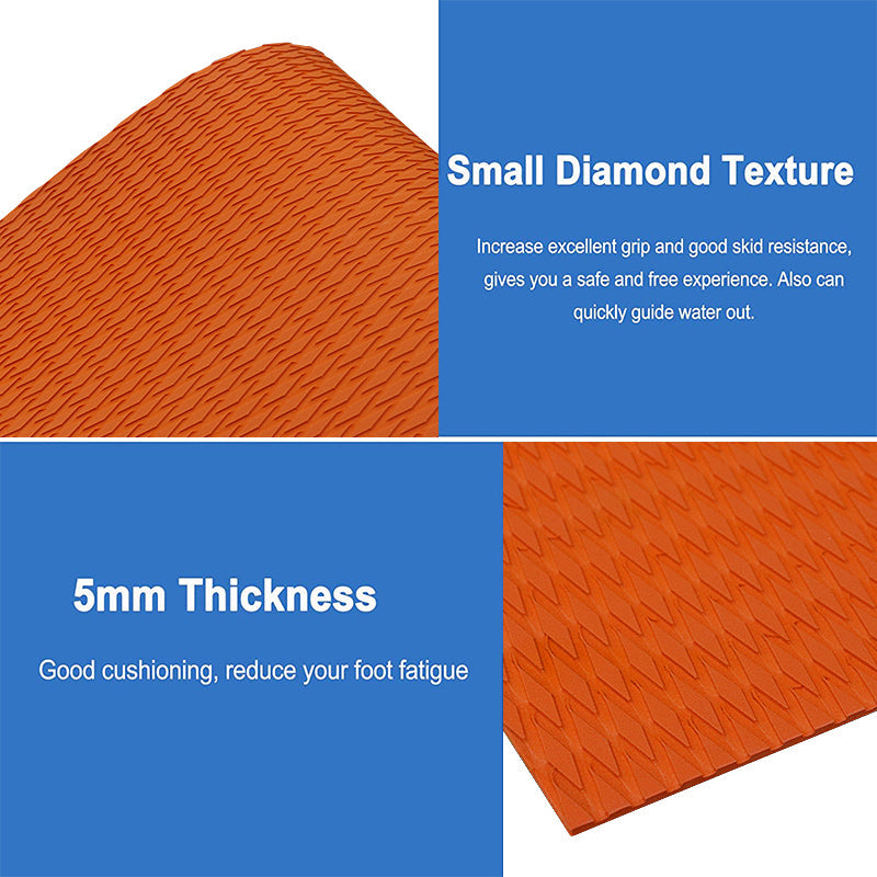 3M Self Adhesive EVA Foam Sheets - Orange Small Diamond Boat Flooring Marine Decking HzKaiCun
