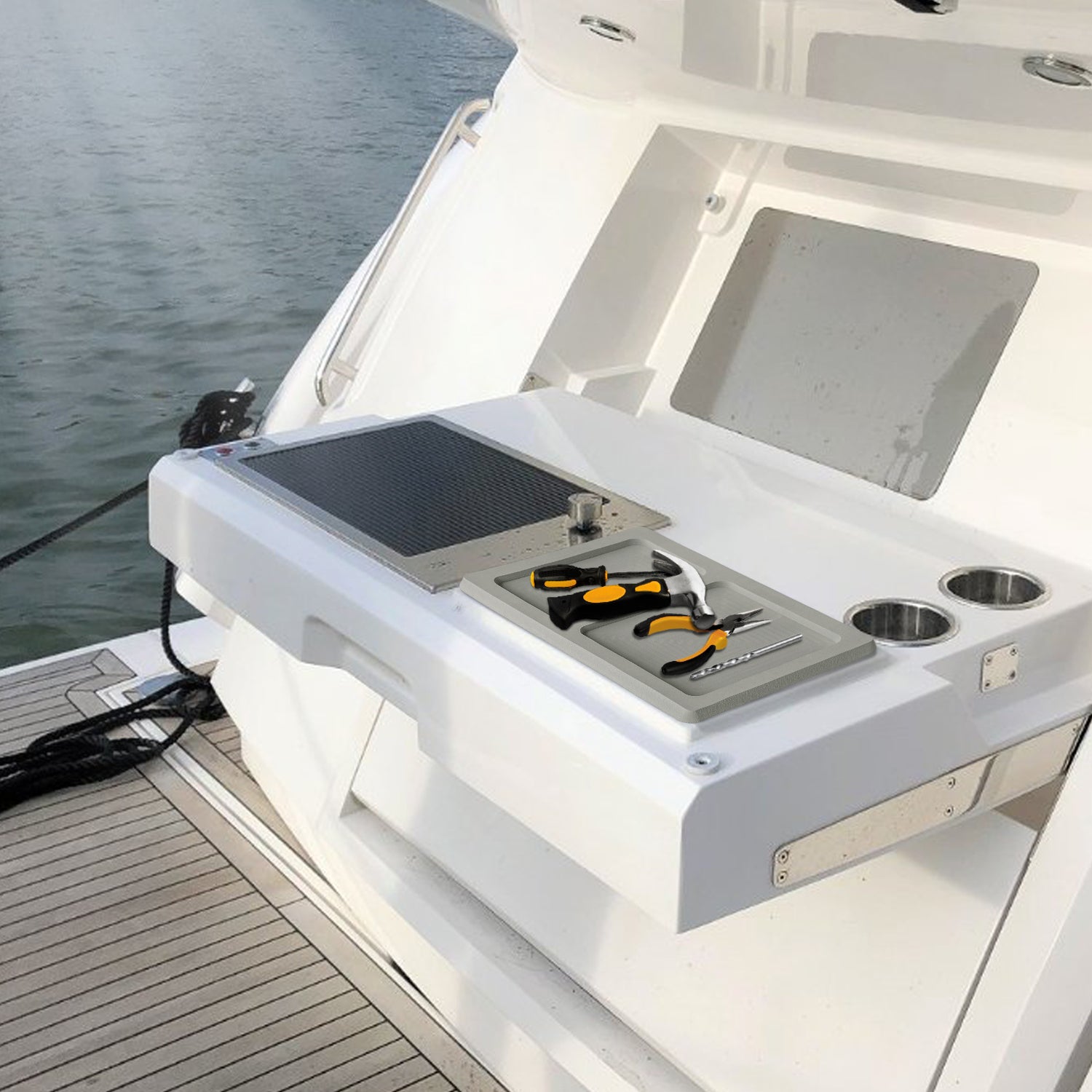 Multi-Purpose Storage Mat, Suitable for Boat Center Console & Automobile Use HzKaiCun
