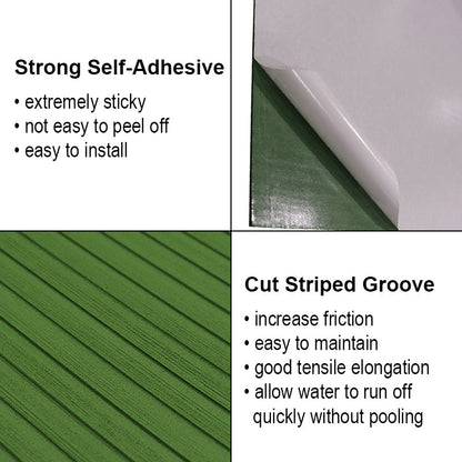 3M Self Adhesive EVA Foam Sheets - Army Green Deep Striped Groove Boat Flooring HzKaiCun