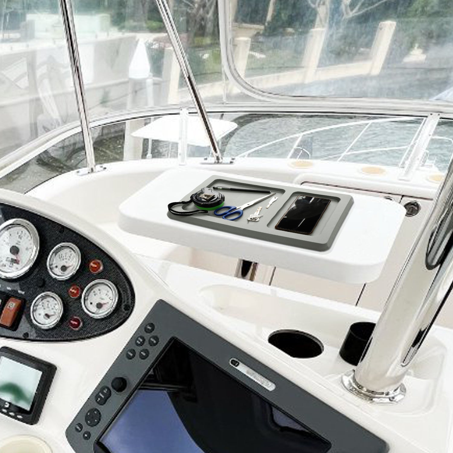 Multi-Purpose Storage Mat, Suitable for Boat Center Console & Automobile Use HzKaiCun