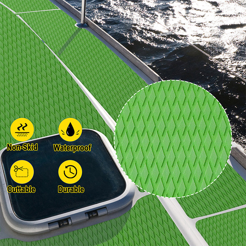 3M Self Adhesive EVA Foam Sheets - Green Small Diamond Boat Flooring Marine Decking HzKaiCun