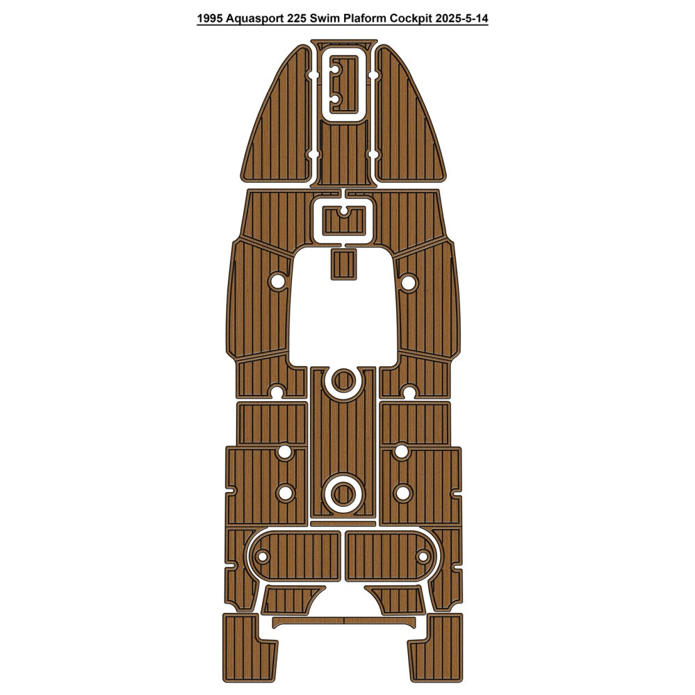 Custom "1995 Aquasport 225 Swim Platform Cockpit" EVA Boat Flooring HzKaiCun