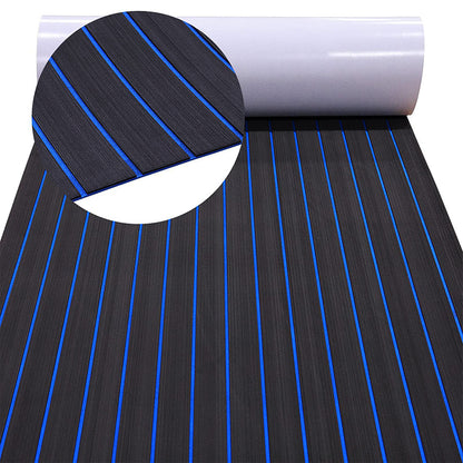 3M Self Adhesive EVA Foam Sheets - Black and Blue H Groove Boat Flooring HzKaiCun