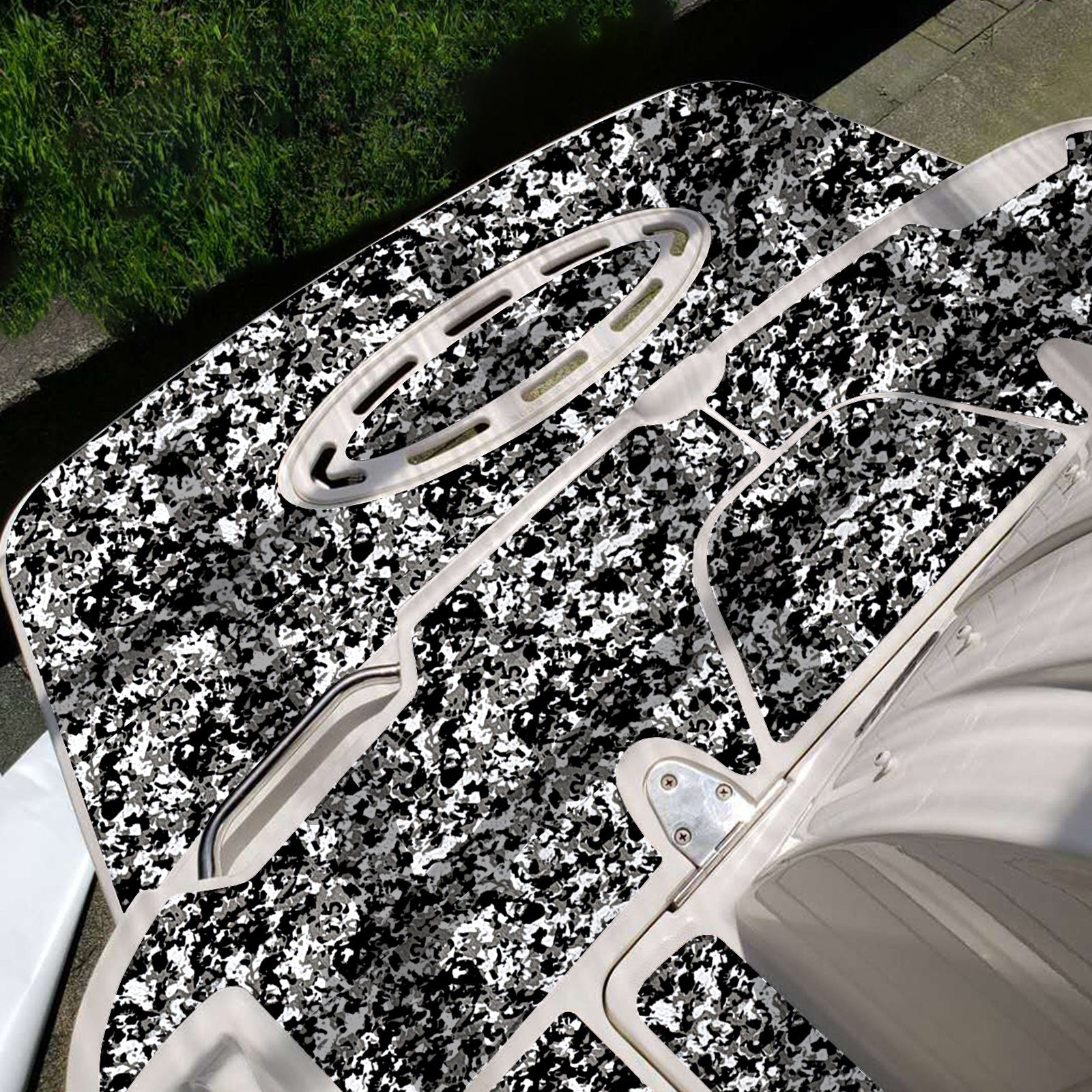 3M Self Adhesive EVA Foam Sheets - Snow Camo Brushed Boat Flooring Marine Decking HzKaiCun