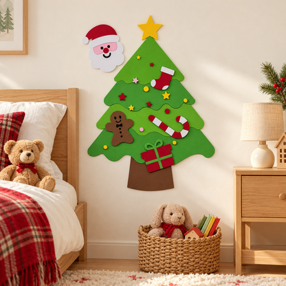 HzKaiCun DIY Christmas Tree Wall Decor – Self-Adhesive EVA Foam Kit