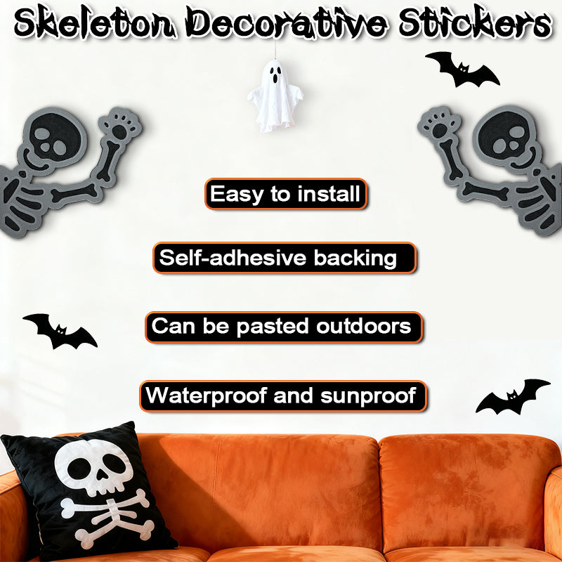 Skeleton EVA Foam Decorative Stickers – Self-Adhesive Decals for Doors, Windows & More HzKaiCun