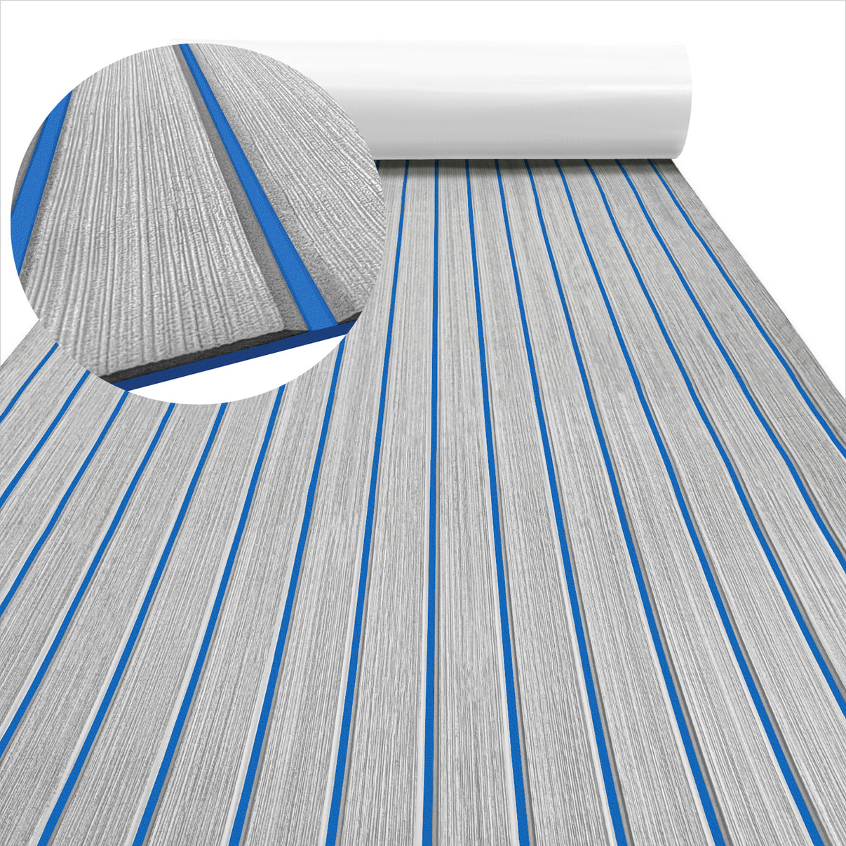 3M Self Adhesive EVA Foam Sheets - Light Gray and Blue U Groove Boat Flooring HzKaiCun