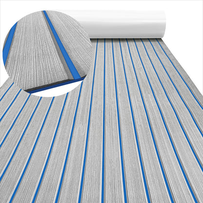 3M Self Adhesive EVA Foam Sheets - Light Gray and Blue U Groove Boat Flooring HzKaiCun