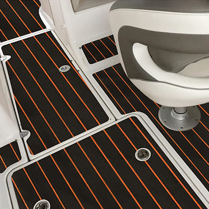 3M Self Adhesive EVA Foam Sheets - Black and Orange U Groove Boat Flooring HzKaiCun