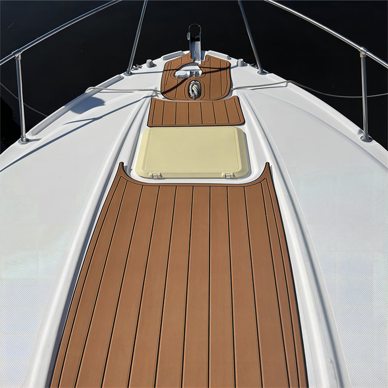 2000 Bayliner 2855 Upper Deck and Bow Pads Boat EVA Foam Faux Teak Deck Floor Mat HzKaiCun