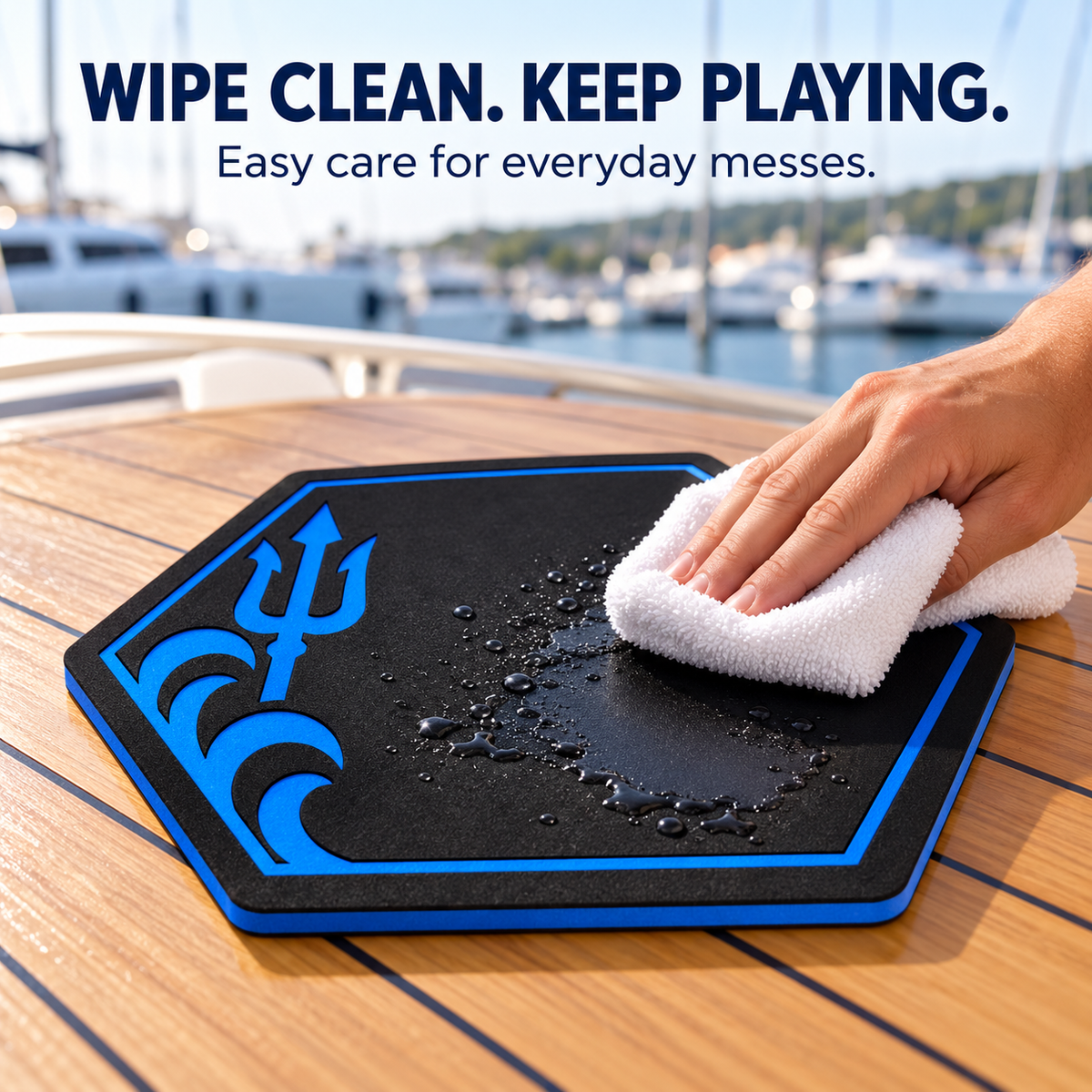 EVA Dice Rolling Mats – 5-Piece Set, 12" Hexagon Mats for Family Game Night HzKaiCun