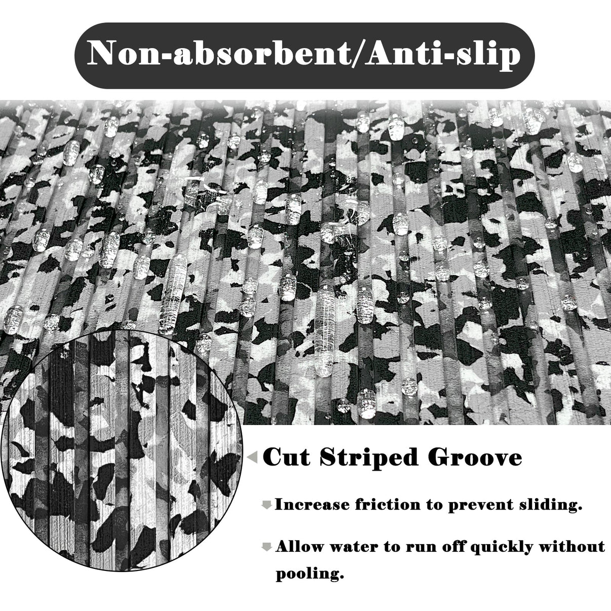 3M Self Adhesive EVA Foam Sheets - Snow Camo Deep Striped Groove Boat Flooring HzKaiCun