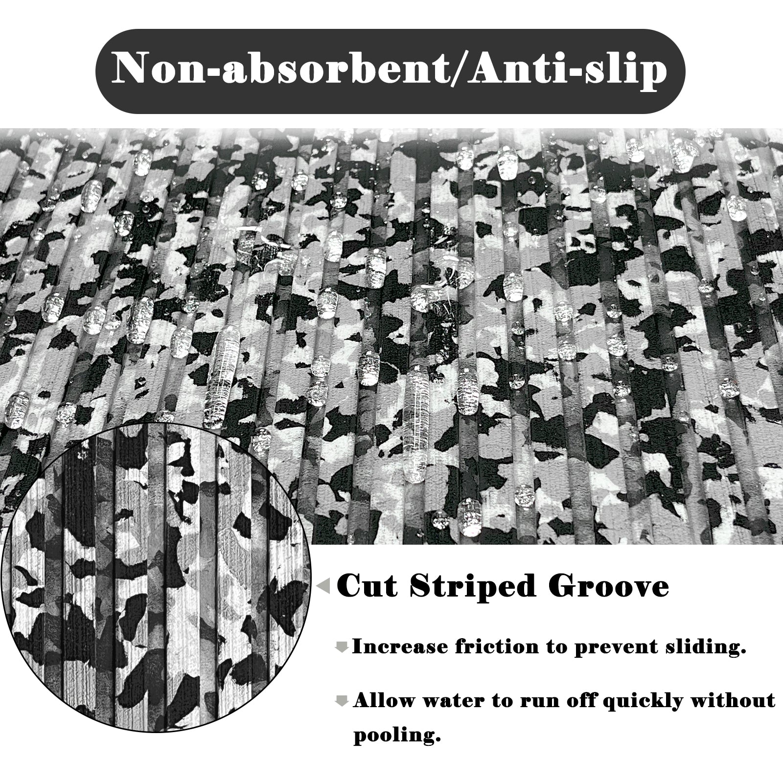 3M Self Adhesive EVA Foam Sheets - Snow Camo Deep Striped Groove Boat Flooring HzKaiCun