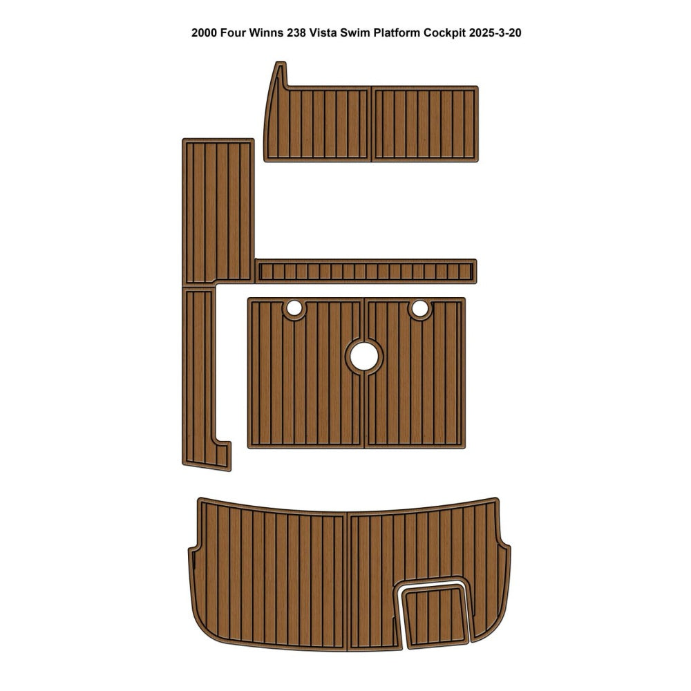 Custom "2000 Four Winns 238 Vista" EVA Foam Boat Flooring HzKaiCun
