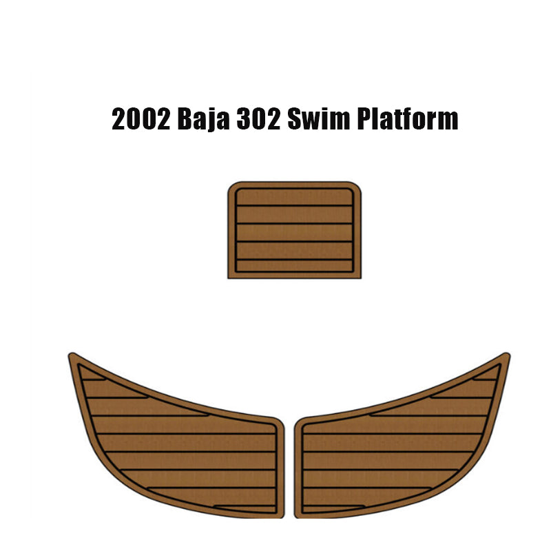 2002 Baja 302 Swim Platform Non-Slip EVA Faux Teak Step Mat | HZshark HzKaiCun