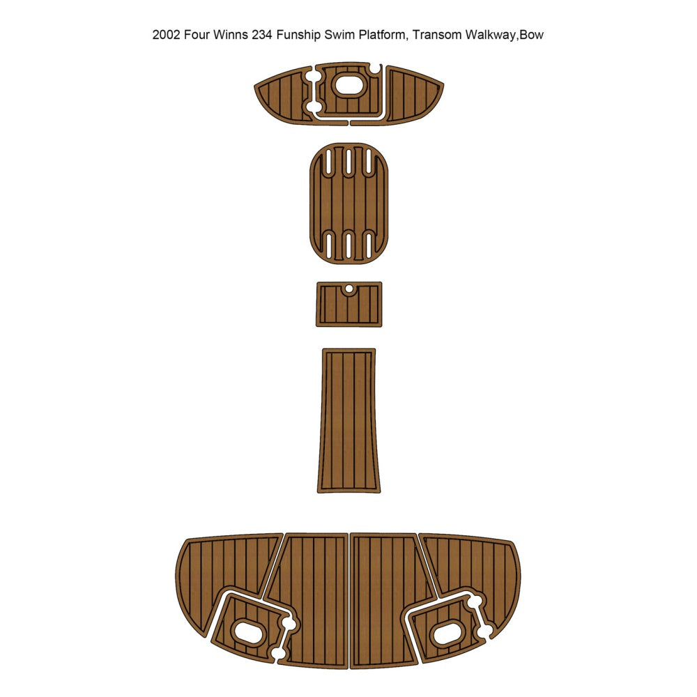Custom "2002 Four Winns 234 Funship" EVA Foam Boat Flooring HzKaiCun