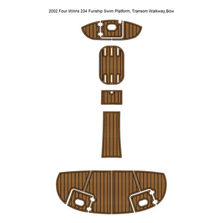 Custom "2002 Four Winns 234 Funship" EVA Foam Boat Flooring HzKaiCun