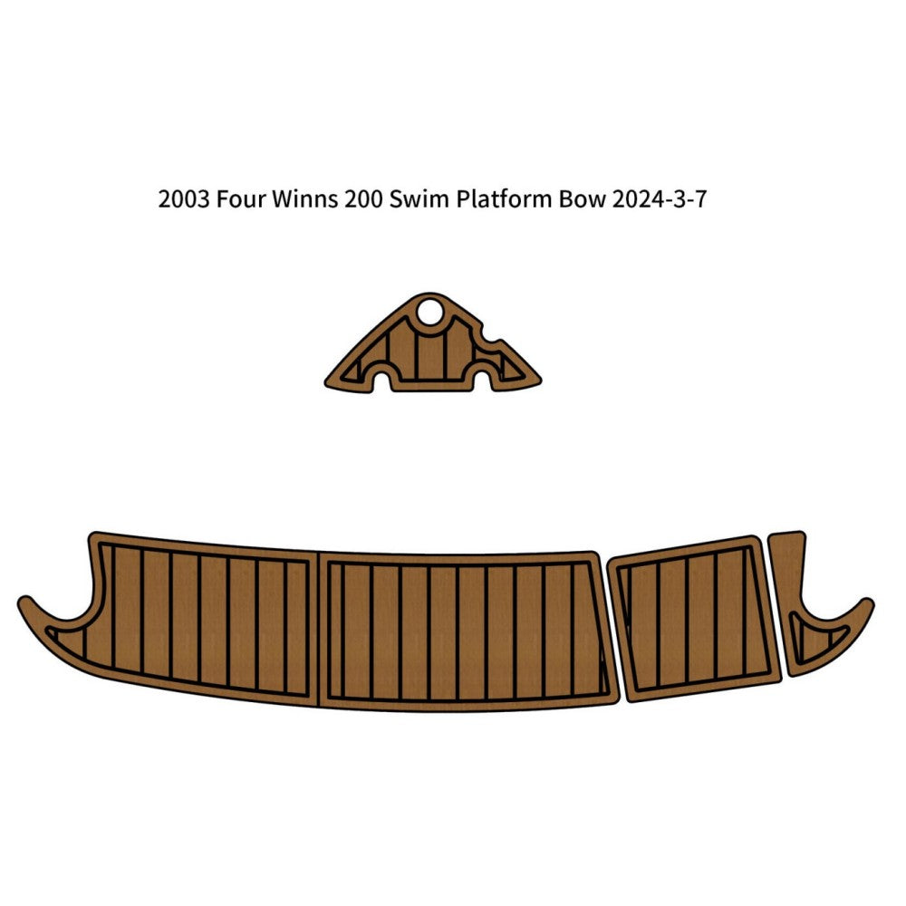 Custom "2003 Four Winns 200 Swim Platform" EVA Foam Boat Flooring HzKaiCun
