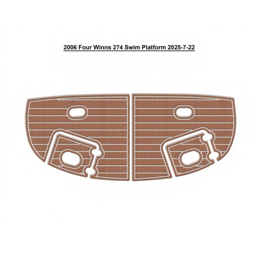 Custom "2006 Four Winns 274 Swim Platform" EVA Foam Boat Flooring HzKaiCun