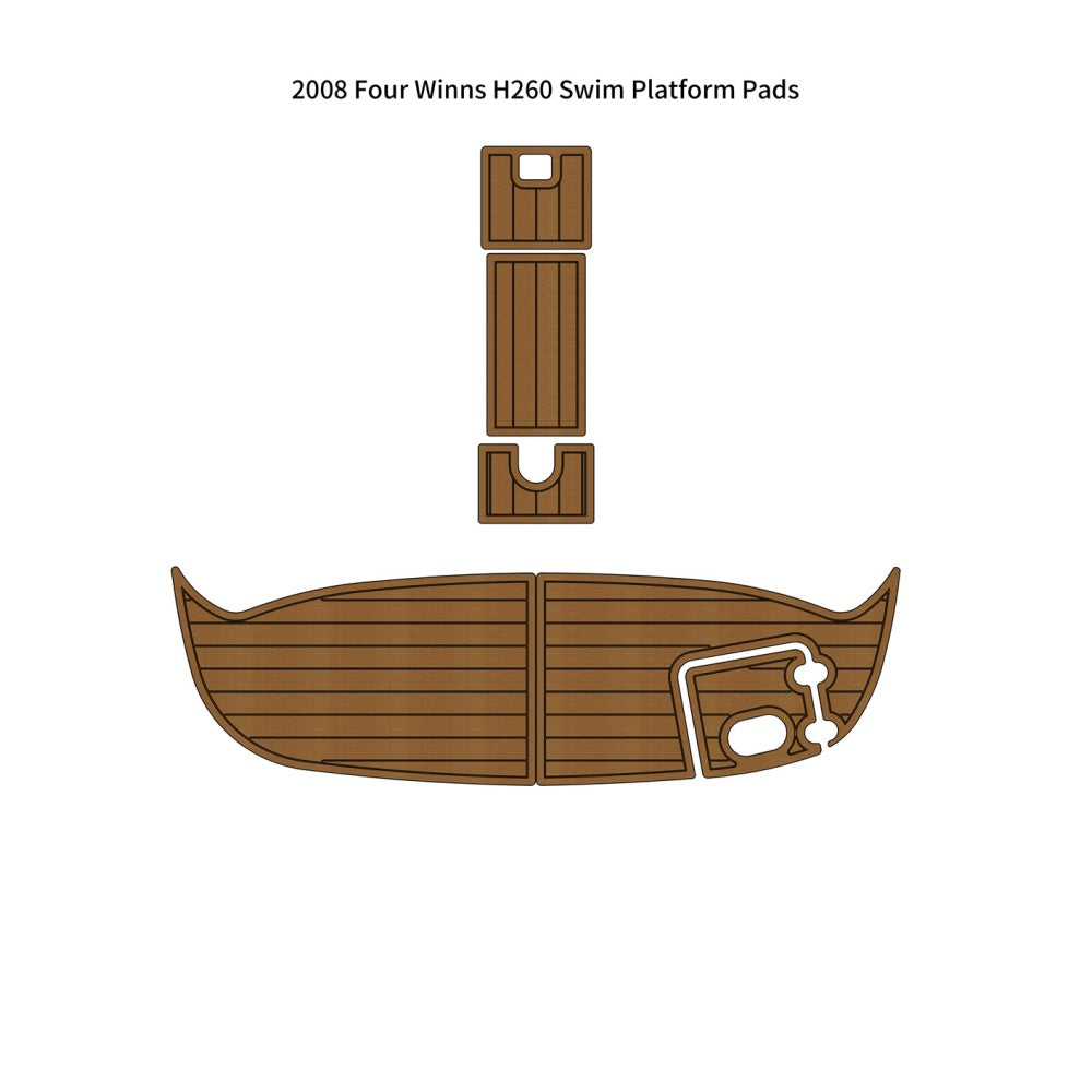 Custom "2008 Four Winns H260 Swim Platform" EVA Foam Boat Flooring HzKaiCun