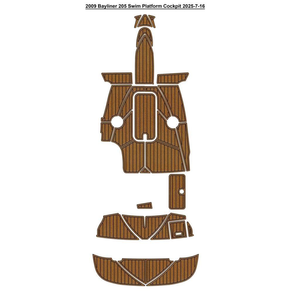 Custom "2009 Bayliner 205" EVA Foam Boat Deck Mat Marine Flooring Marine Boat Decking Yacht Pad HzKaiCun