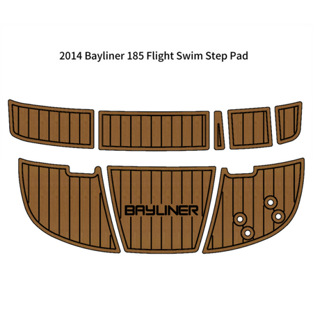 Custom "2014 Bayliner 185 Flight Swim Step Platform" EVA Foam Boat Deck Mat Marine Flooring Marine Boat Decking Yacht Pad HzKaiCun