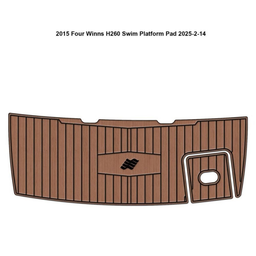 Custom "2015 Four Winns H260 Swim Platform" EVA Foam Boat Flooring HzKaiCun