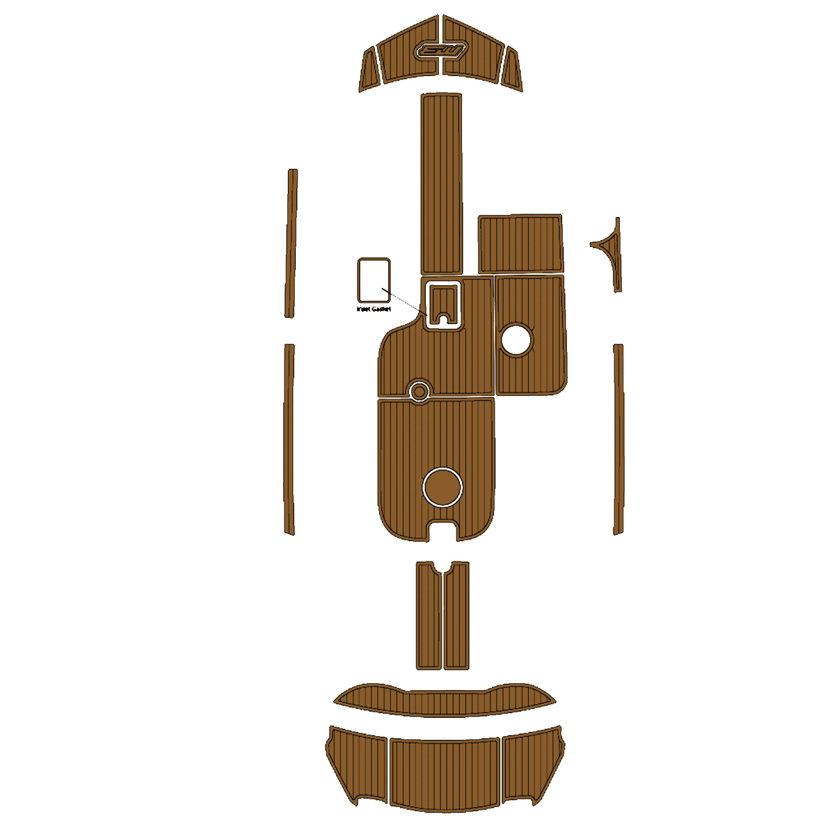 Custom "2018 MB Sports B52 23" EVA Foam Boat Deck Mat Marine Flooring Marine Boat Decking Yacht Pad HzKaiCun