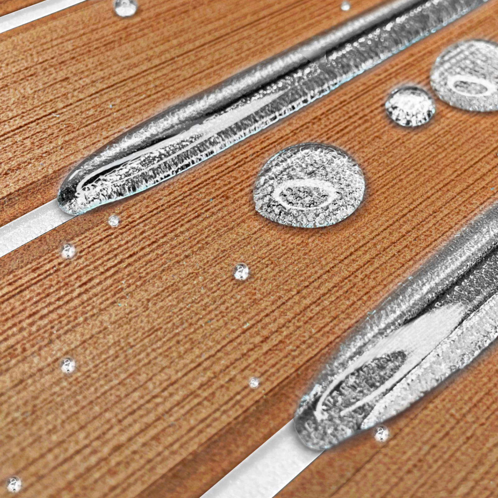 3M Self Adhesive EVA Foam Sheets - Light Brown and White Faux Teak U Groove Boat Flooring
