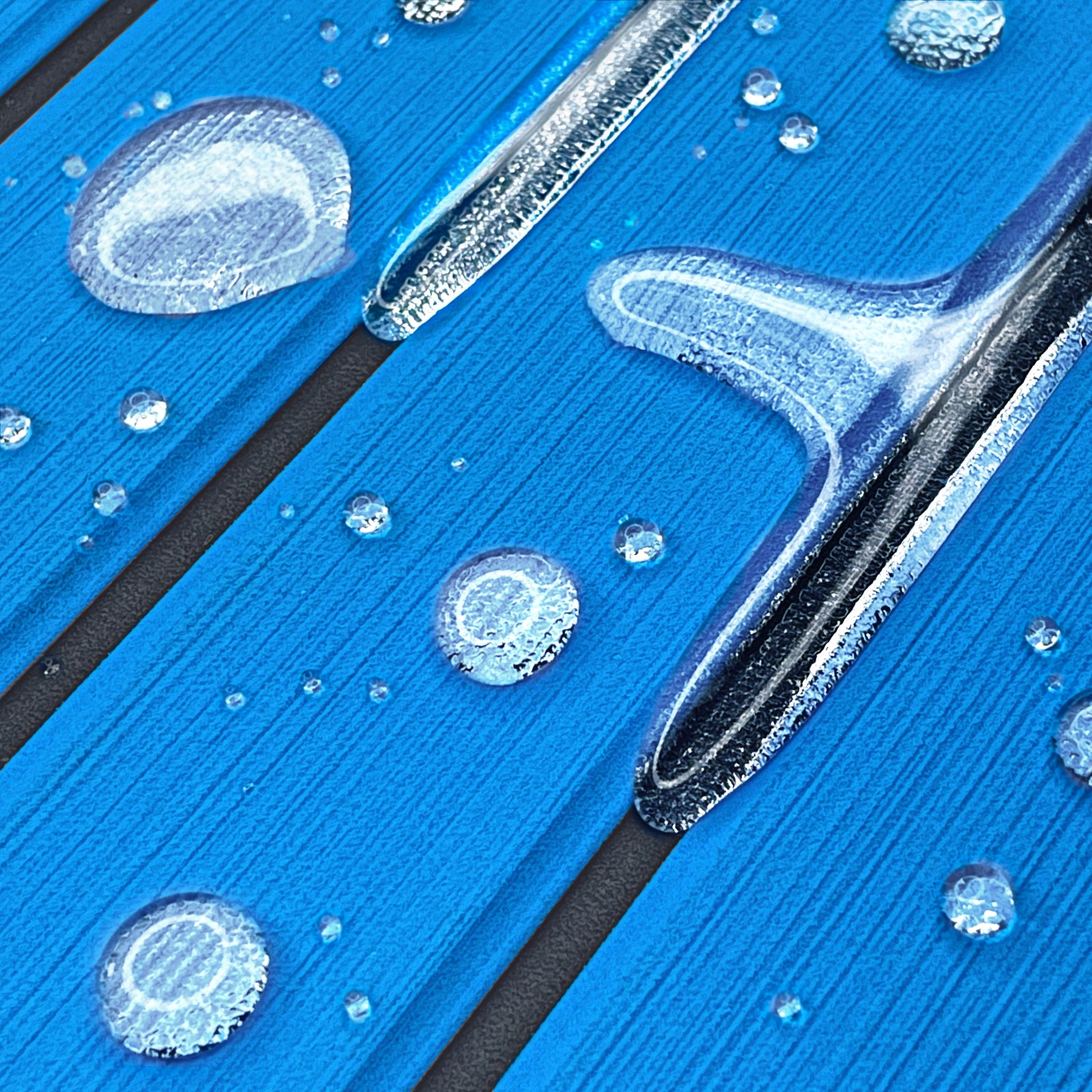 3M Self Adhesive EVA Foam Sheets - Blue and Black U Groove Boat Flooring