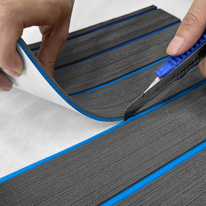 3M Self Adhesive EVA Foam Sheets - Dark Gray and Blue H Groove Boat Flooring HzKaiCun