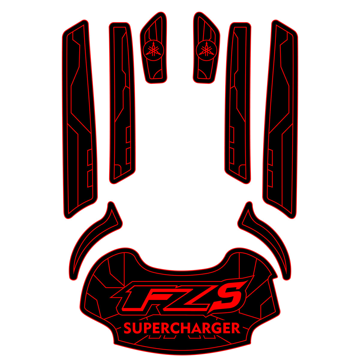 Custom 2009-2011 Yamaha FX HO Jet Ski EVA Traction Mats HzKaiCun