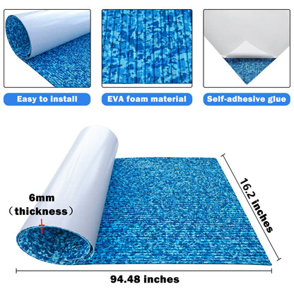 3M Self Adhesive EVA Foam Sheets - Ocean Camo Deep Striped Groove Boat Flooring HzKaiCun