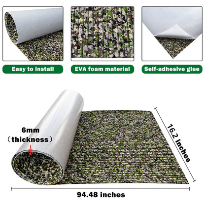 3M Self Adhesive EVA Foam Sheets - Forest Camo Deep Striped Groove Boat Flooring HzKaiCun