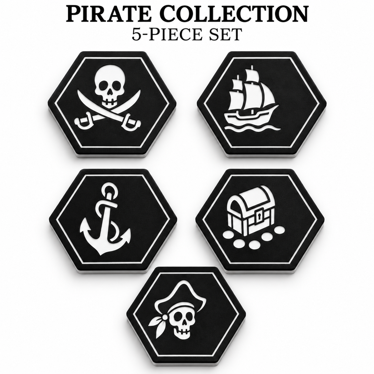EVA Dice Rolling Mats – 5-Piece Set, 12" Hexagon Mats for Family Game Night HzKaiCun