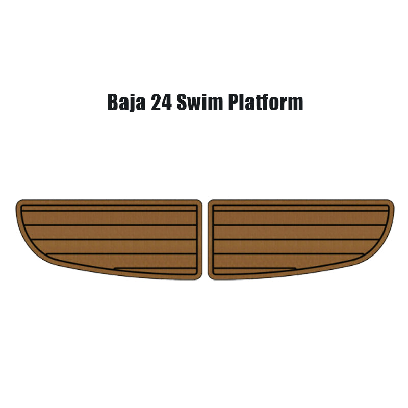 Custom Cut EVA Faux Foam Teak Swim Platform Step Mat Waterproof Anti-Skid Boat Flooring Pad Compatible with Baja 24 HzKaiCun