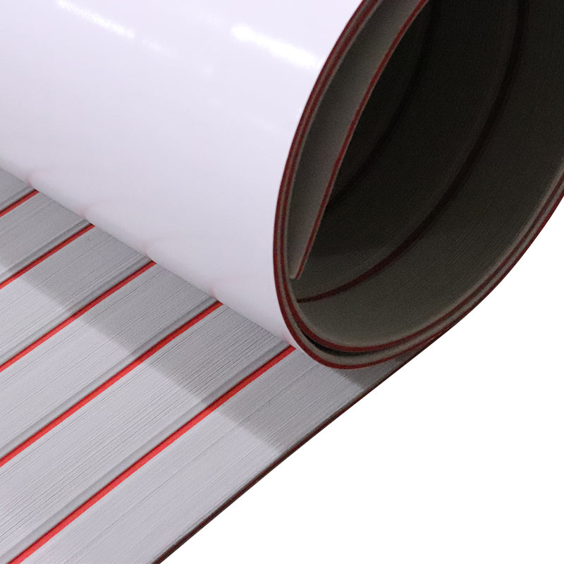 3M Self Adhesive EVA Foam Sheets - Light Gray and Red U Groove Boat Flooring HzKaiCun
