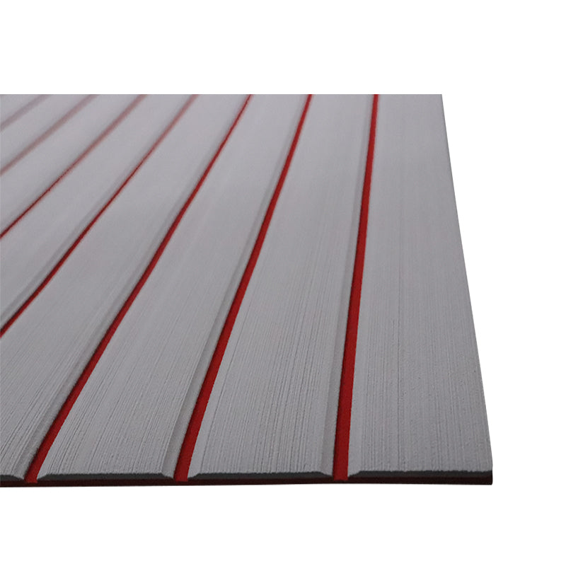 3M Self Adhesive EVA Foam Sheets - Light Gray and Red U Groove Boat Flooring