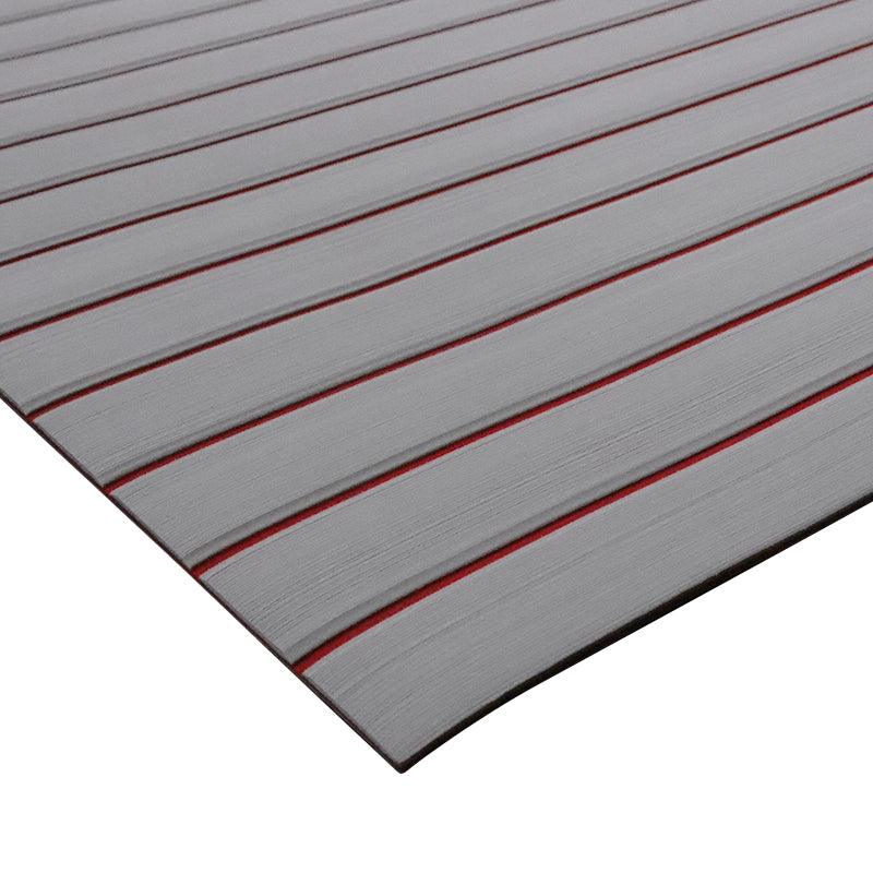 3M Self Adhesive EVA Foam Sheets - Light Gray and Red U Groove Boat Flooring
