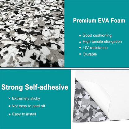 3M Self Adhesive EVA Foam Sheets - Snow Camo Brushed Boat Flooring Marine Decking HzKaiCun