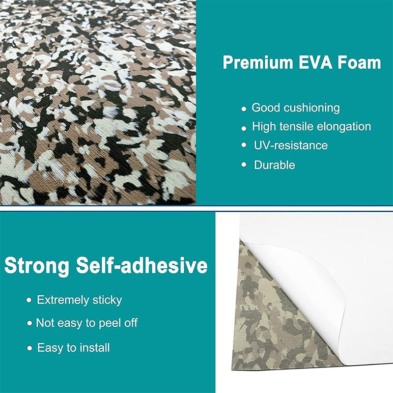 3M Self Adhesive EVA Foam Sheets - Desert Camo Brushed Boat Flooring Marine Decking HzKaiCun