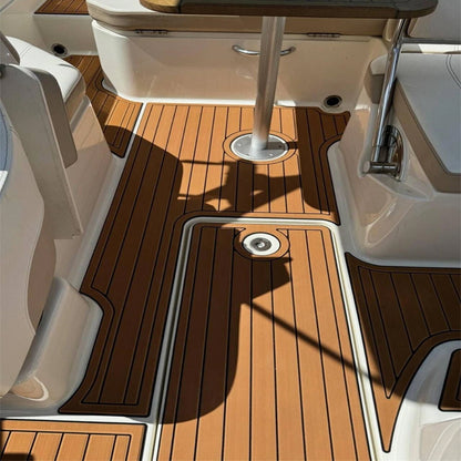 Custom Cut Waterproof UV Resistant Anti-Skid EVA Teak Flooring Mat SeaDek MarineMat Style Compatible with 2016 Bayliner VR6 Sport Boat HzKaiCun